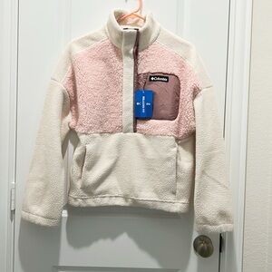 Columbia Pink and Cream Sherpa Jacket